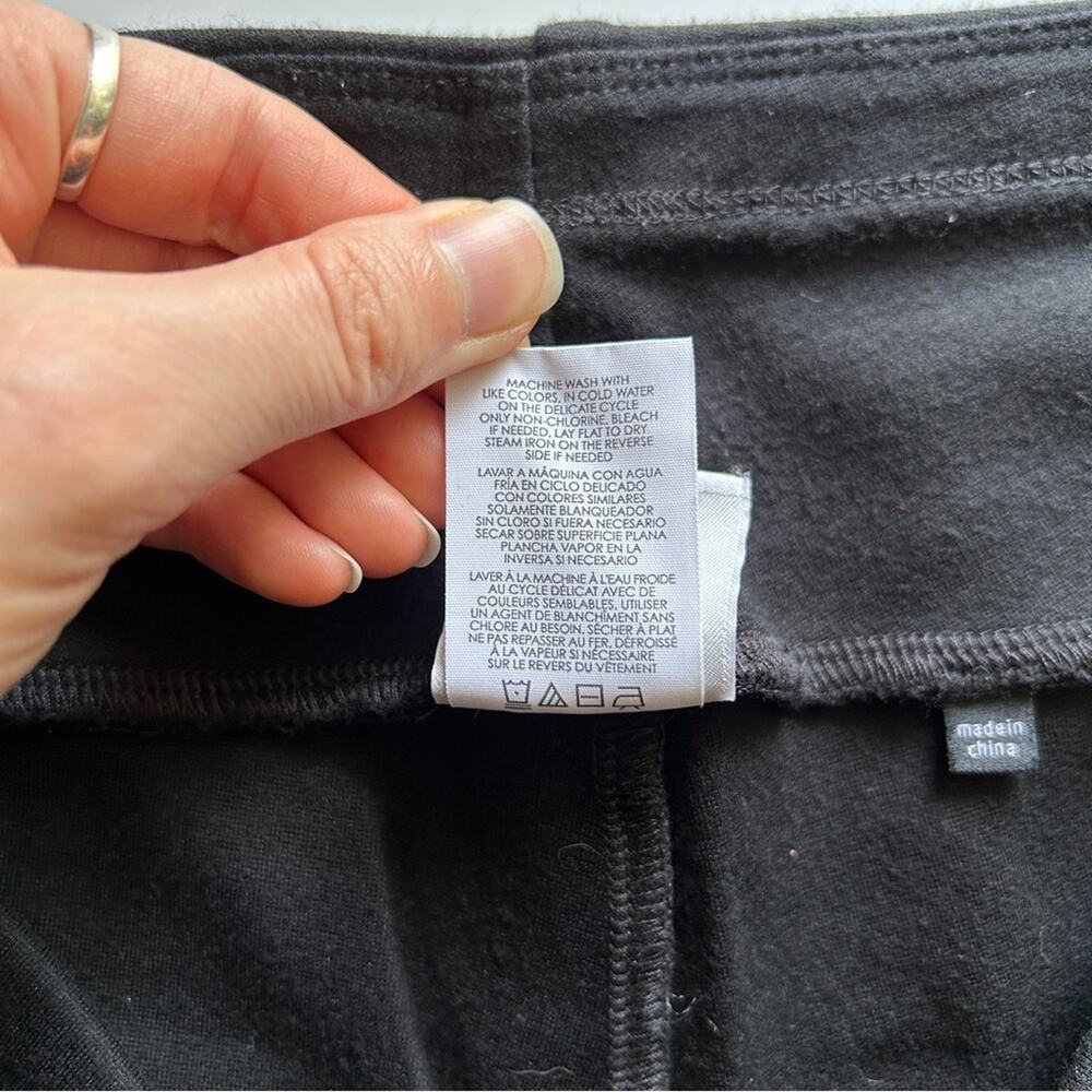 CAbi Black Mid-Rise Wide Waistband Ponte Knit Full-Length Leggings Size Medium - Picture 9 of 9